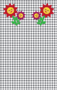 Flowers Black Gingham Bookmark