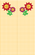 Flowers Yellow Gingham Bookmark