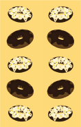 Frosted Doughnuts Yellow Bookmark