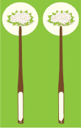 Green Chopsticks Bookmark