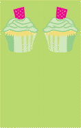 Green Cupcake Bookmark