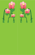 Green Flowers Bookmark