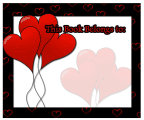 Heart Balloons Bookplates