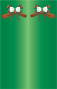 Holiday Bow Green Bookmark