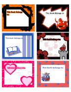 Horror Fantasy And Romance Bookplates Assorted