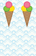 Ice Cream Cone Blue Bookmark