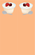 Ice Cream Fruit Topping Orange Bookmark