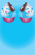 Ice Cream Sprinkles Blue Bookmark