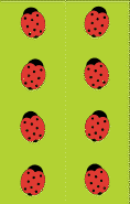 Light Green Ladybugs Bookmark