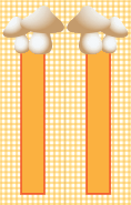 Mushrooms Yellow Gingham Bookmark