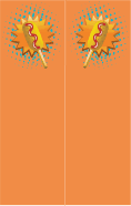 Orange Corndog Bookmark