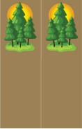 Pine Trees on Brown Bookmark