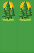 Pine Trees on Green Bookmark
