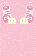 Pink Baby Bottle Monsters Bookmark