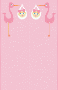 Pink Stork Bookmark