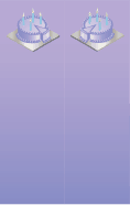 Purple Birthday Cake Bookmark