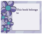Purple Flower Bookplates