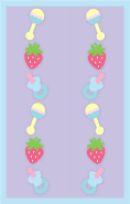 Rattles Pacifiers Purple Bookmark