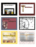 Religious Bookplates Jesus Assorted