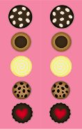 Several Cookies Pink Bookmark