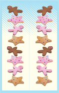 Star Gingerbread Cookies Bookmark