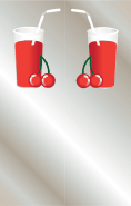 Tall Red Drink Gray Bookmark