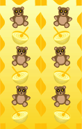 Teddy Bears Yellow Bookmark