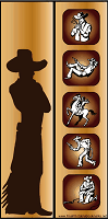 Western Bookmark with Cowboy