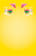Yellow Cocktail Umbrella Bookmark