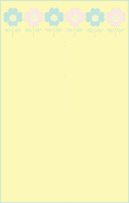 Yellow Pastel Flowers Bookmark
