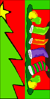 Christmas Tree and Stockings Bookmark
